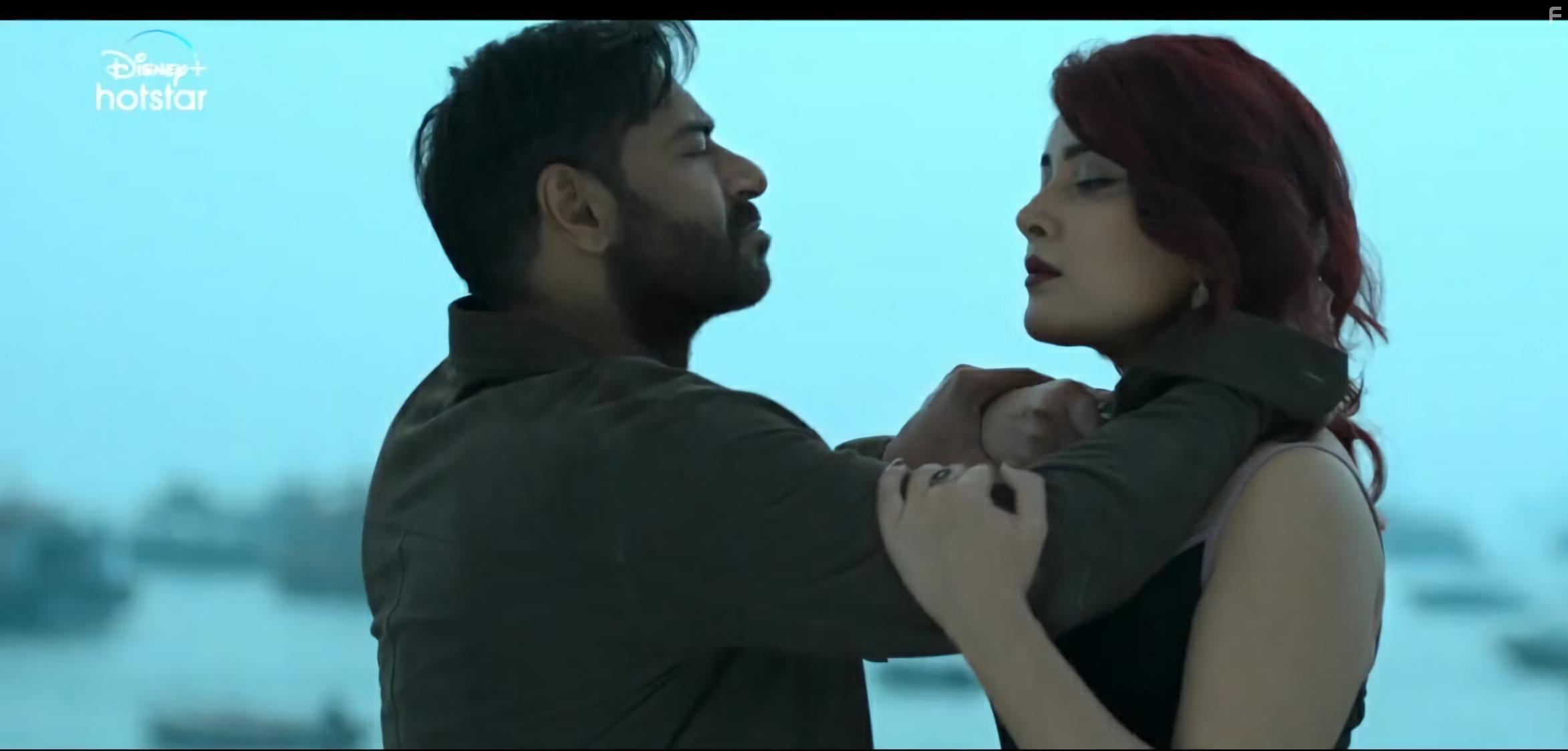 Ajay Devgn and Raashi Khanna in Rudra: The Edge of Darkness (2022)