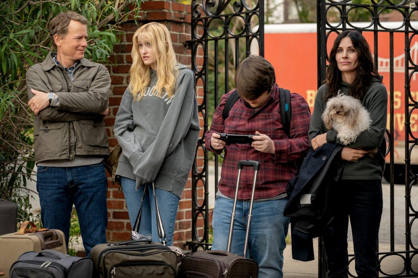 Courteney Cox, Greg Kinnear, Gus Birney, and Dylan Gage in Shining Vale: Chapter One - Welcome to Casa De Phelps (2022)