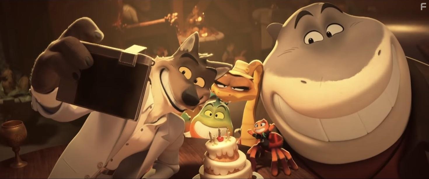 Sam Rockwell, Marc Maron, Craig Robinson, Awkwafina, and Anthony Ramos in The Bad Guys (2022)