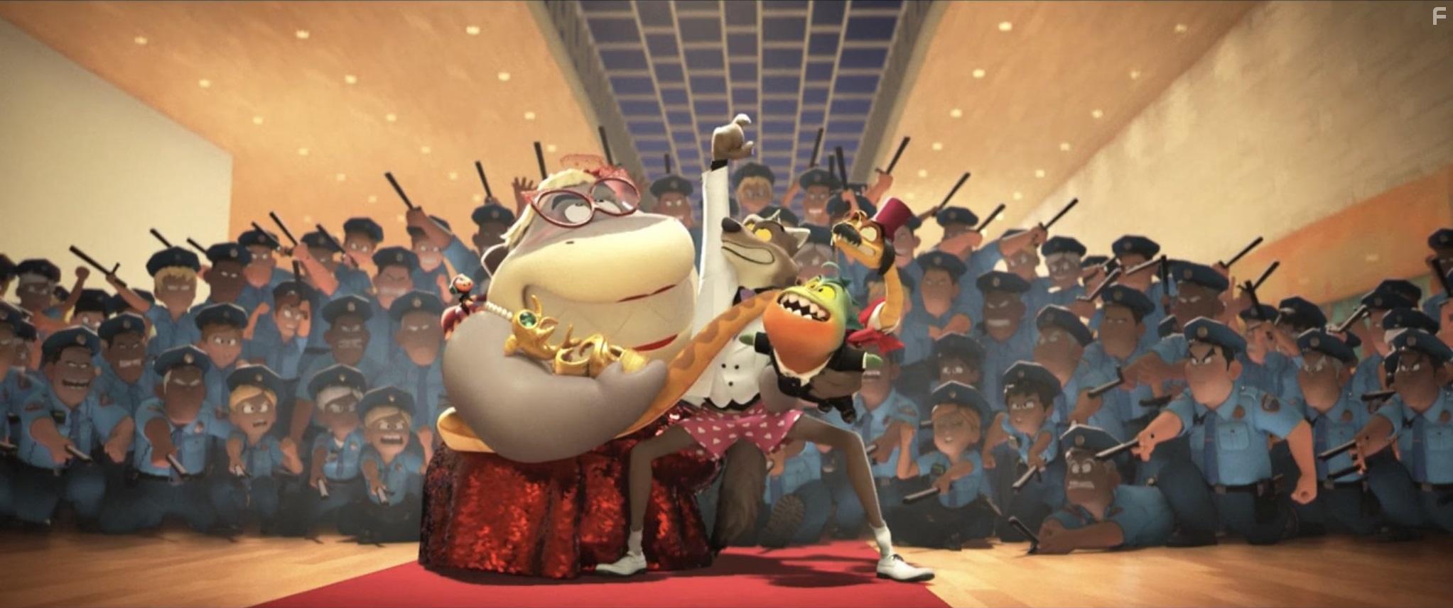 Sam Rockwell, Marc Maron, Craig Robinson, Awkwafina, and Anthony Ramos in The Bad Guys (2022)