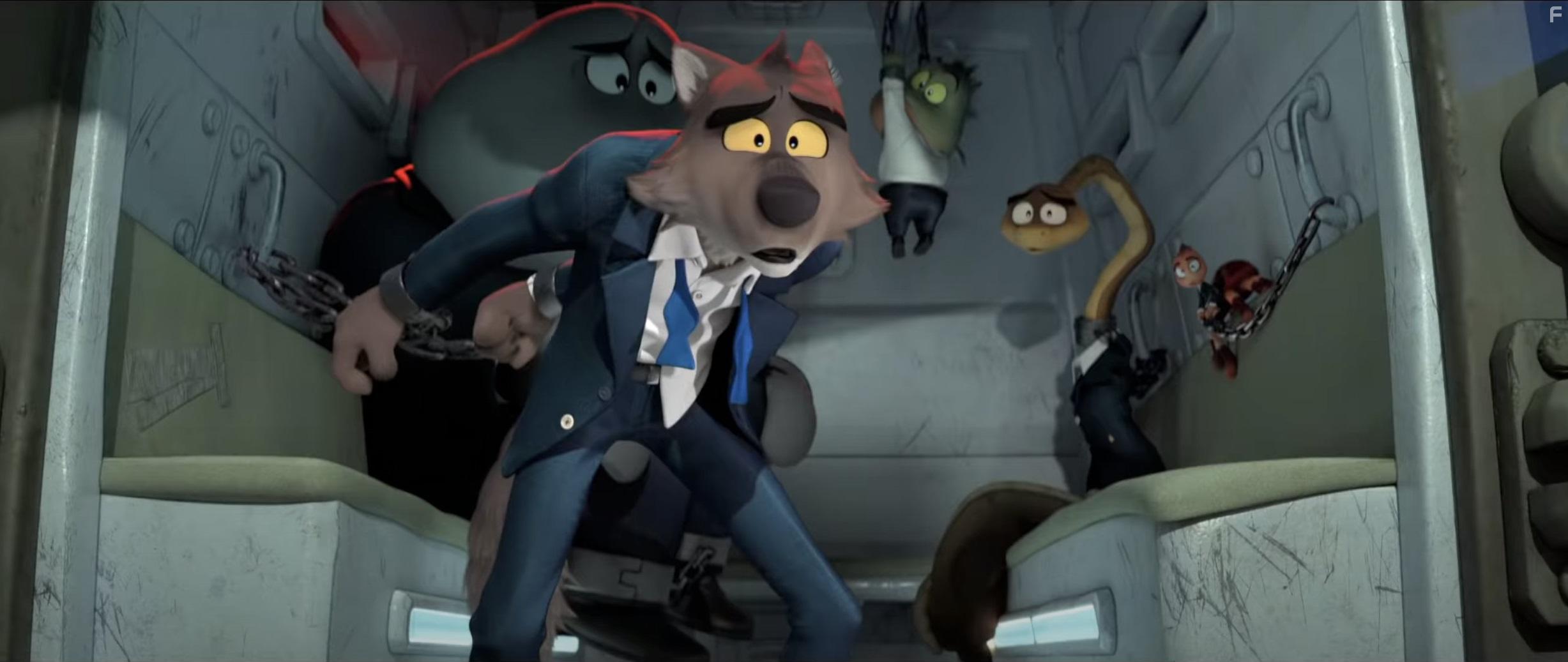 Sam Rockwell, Marc Maron, Craig Robinson, Awkwafina, and Anthony Ramos in The Bad Guys (2022)