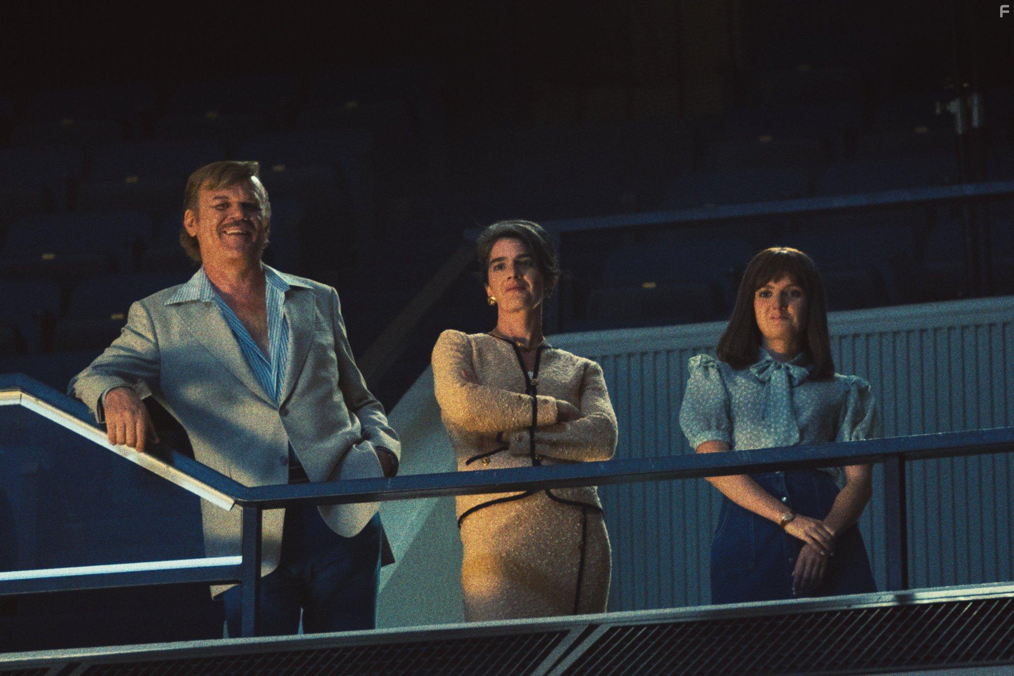 Gaby Hoffmann, John C. Reilly, and Hadley Robinson in Winning Time: The Rise of the Lakers Dynasty (2022)