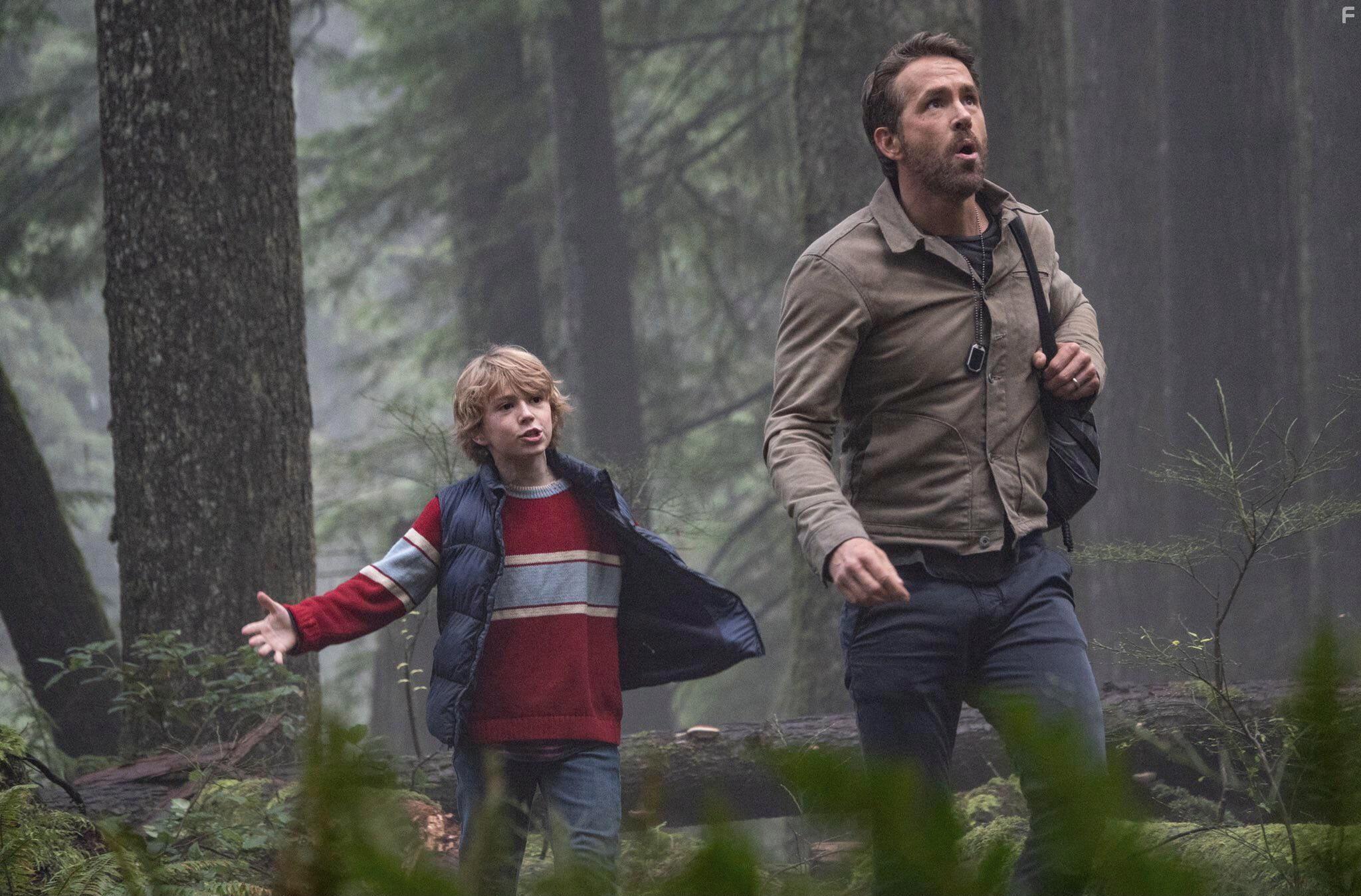 Ryan Reynolds and Walker Scobell in The Adam Project (2022)