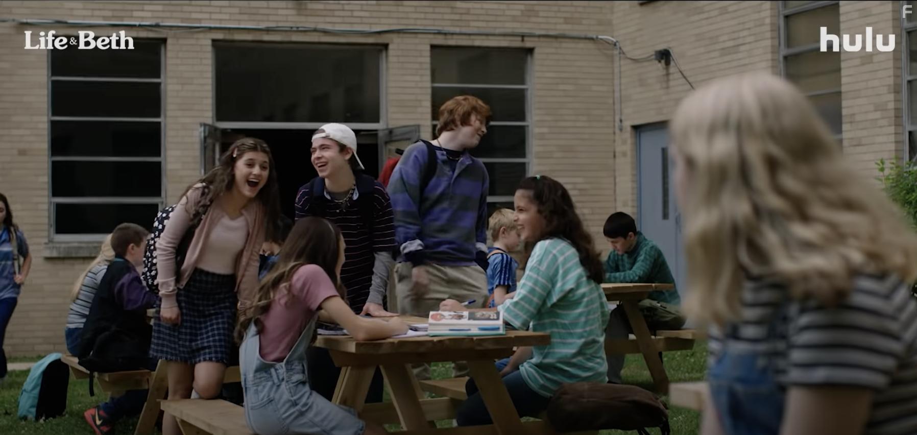 Griffin Reese, Ava Ryback, Violet Young, and Benjamin Snyder in Life & Beth (2022)