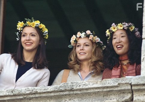 (l to r) Giulia Steigerwalt, Diane Lane, and Sandra Oh