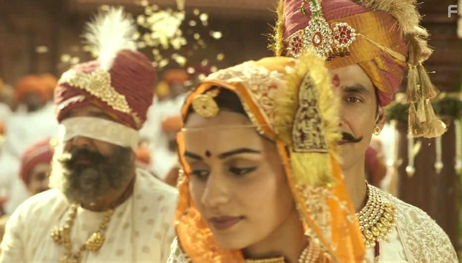 Sanjay Dutt, Akshay Kumar, and Manushi Chhillar in Samrat Prithviraj (2022)