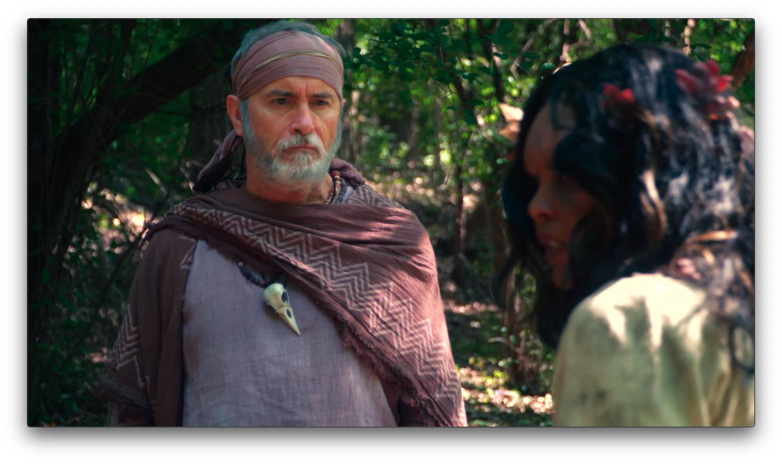 Jeffrey Combs and Renata Walsh in Age of Stone and Sky: The Sorcerer Beast (2021)