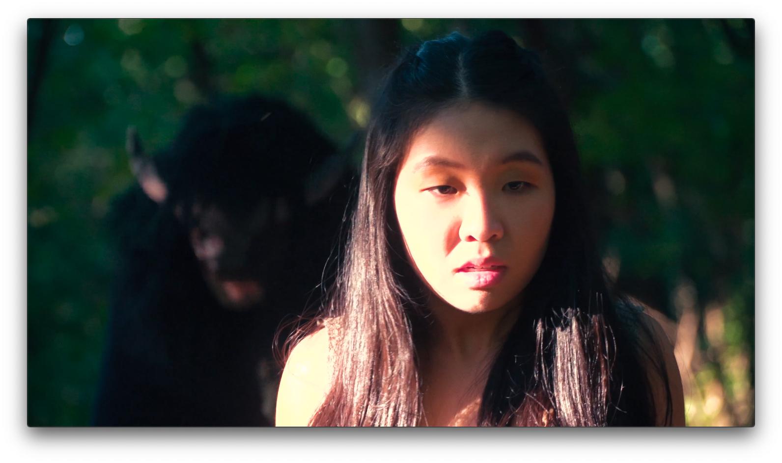 Corey Feldman and Eumi Park in Age of Stone and Sky: The Sorcerer Beast (2021)