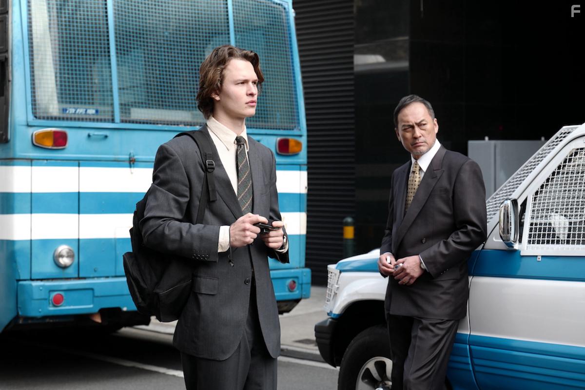Ken Watanabe and Ansel Elgort in Tokyo Vice (2022)