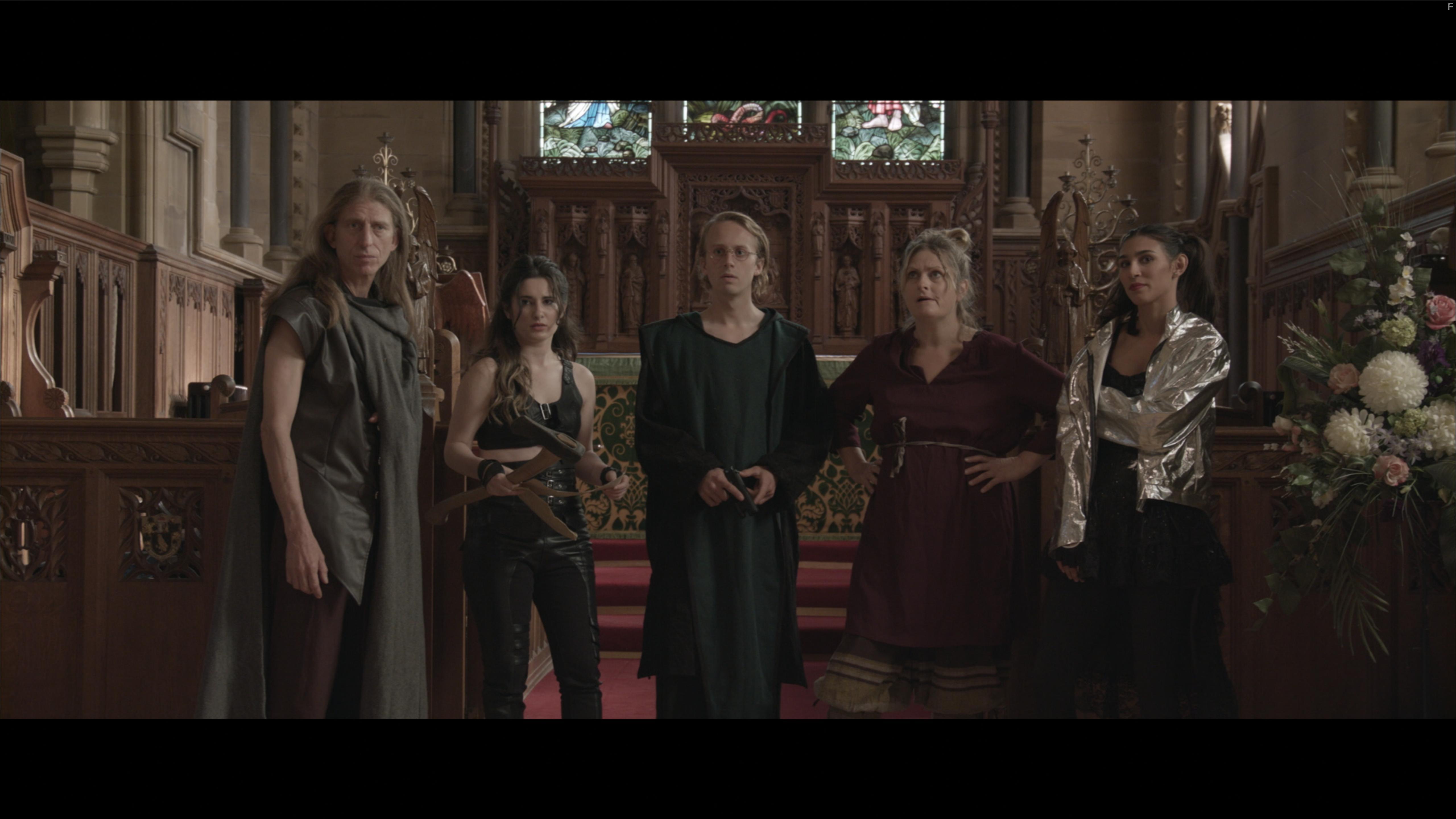 Kate Milner Evans, Sarah T. Cohen, Richard D. Myers, Tiffany-Ellen Robinson, and Will Dodd in Virtual Death Match (2020)