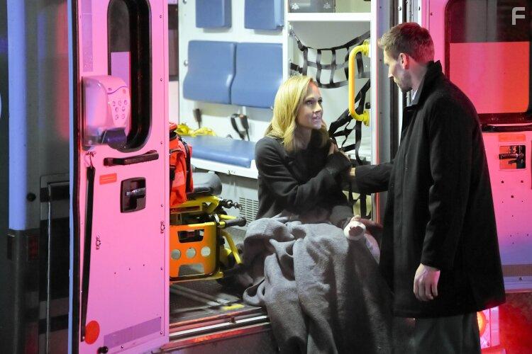 Nikki Deloach and Andrew W. Walker in Dying for Chocolate: A Curious Caterer Mystery (2022)