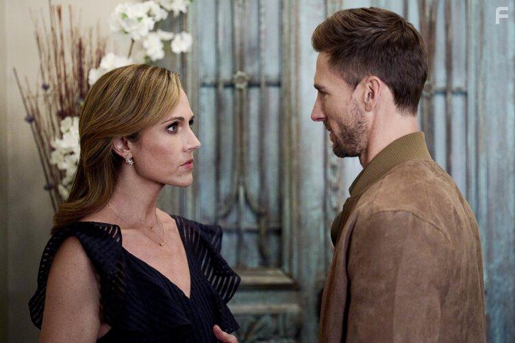 Nikki Deloach and Andrew W. Walker in Dying for Chocolate: A Curious Caterer Mystery (2022)