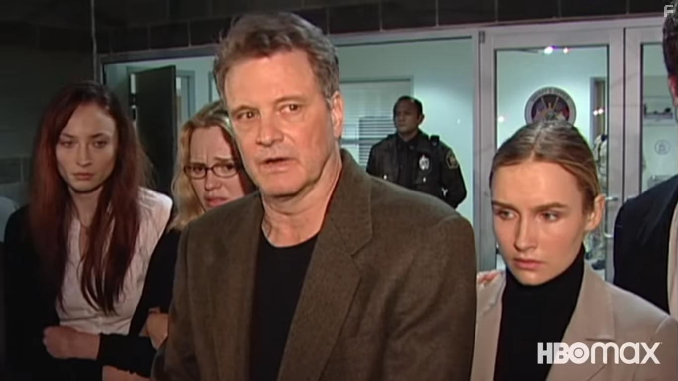 Colin Firth, Odessa Young, Sophie Turner, and Olivia DeJonge in The Staircase (2022)