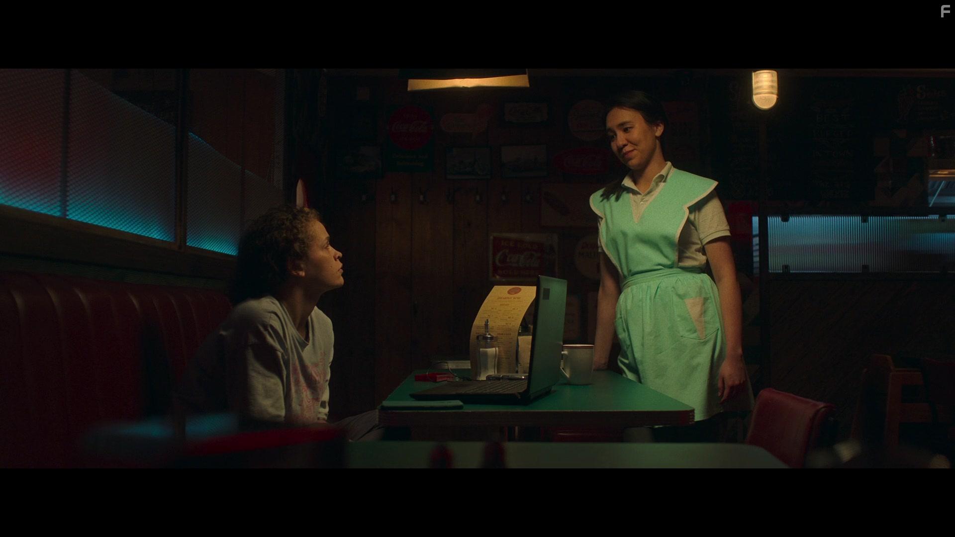 Ioanna Kimbook and Iola Evans in Choose or Die (2022)