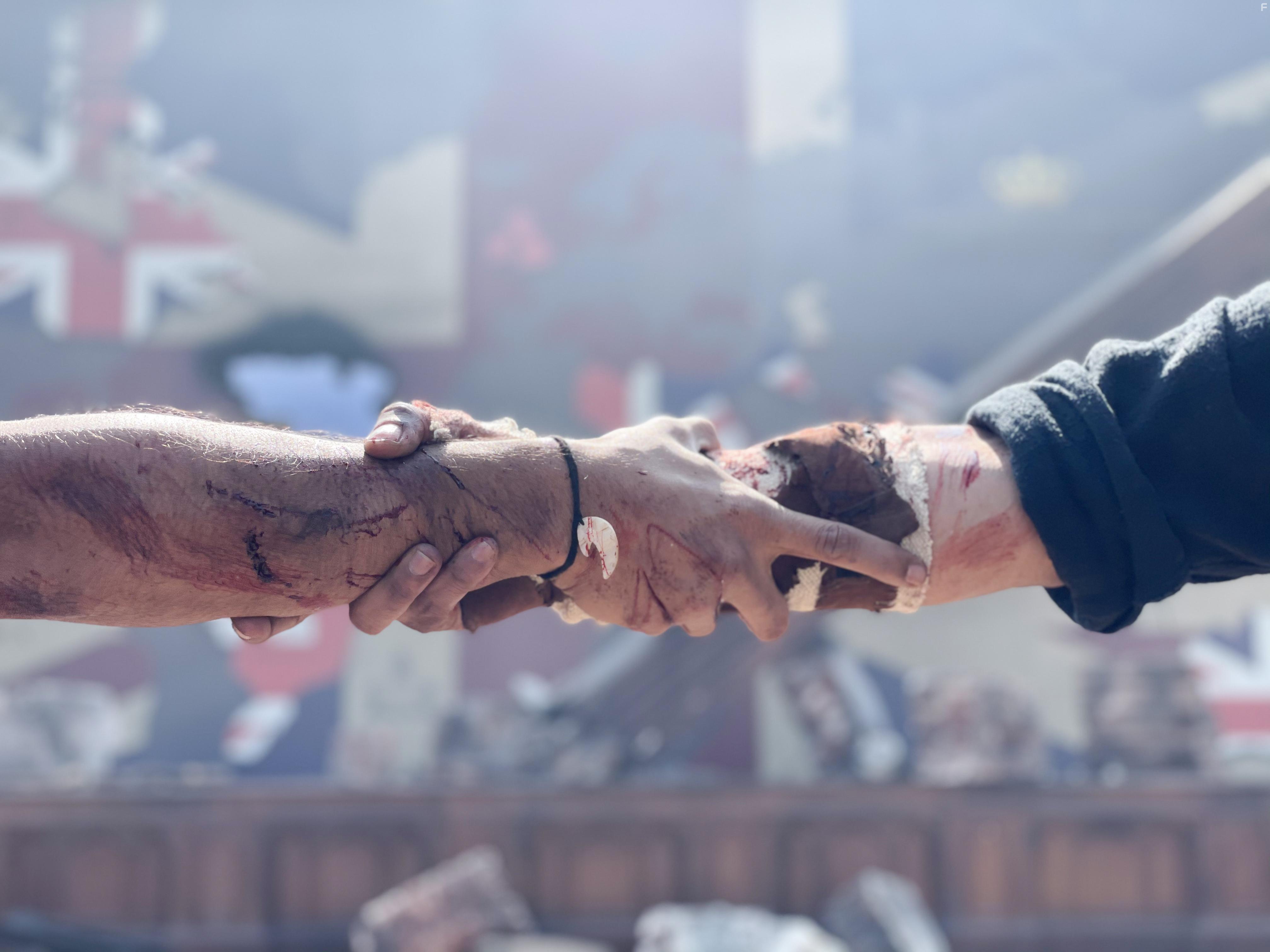 Ajay Devgn, Alia Bhatt, N.T. Rama Rao Jr., and Ram Charan in RRR: Dosti (2021)