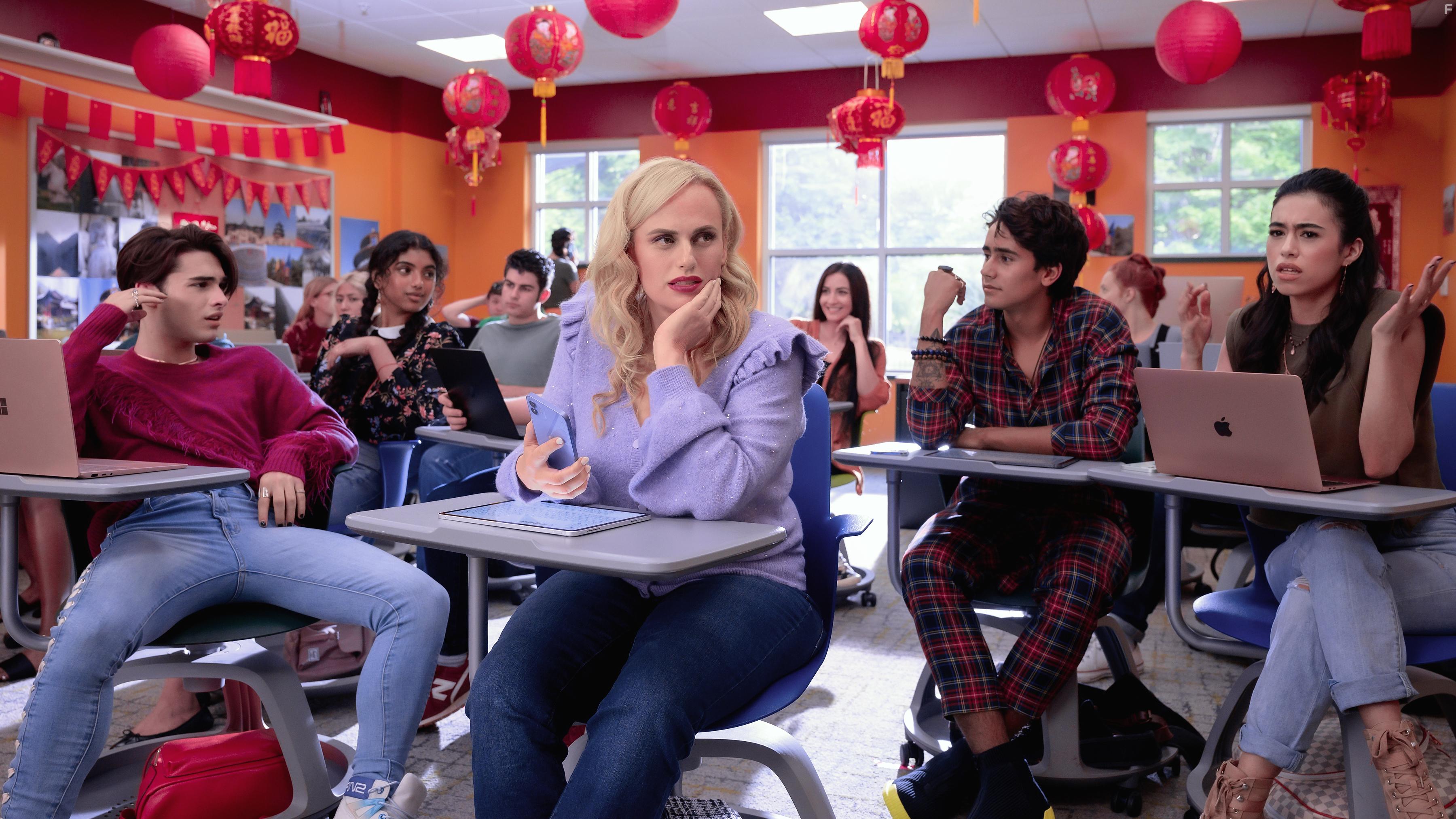 Rebel Wilson, Jade Bender, Joshua Colley, Avantika, and Michael Cimino in Senior Year (2022)