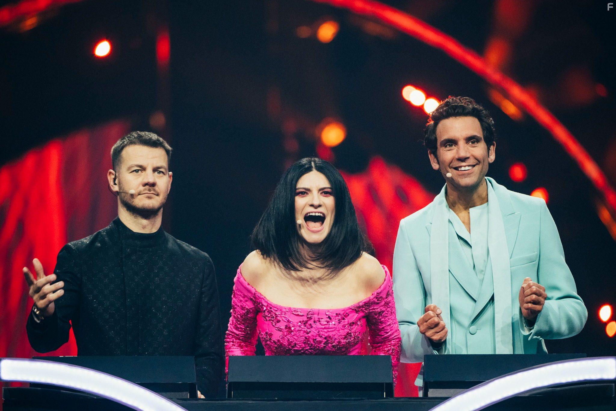 Laura Pausini, Alessandro Cattelan, and Mika in Eurovision Song Contest Turin 2022 (2022)