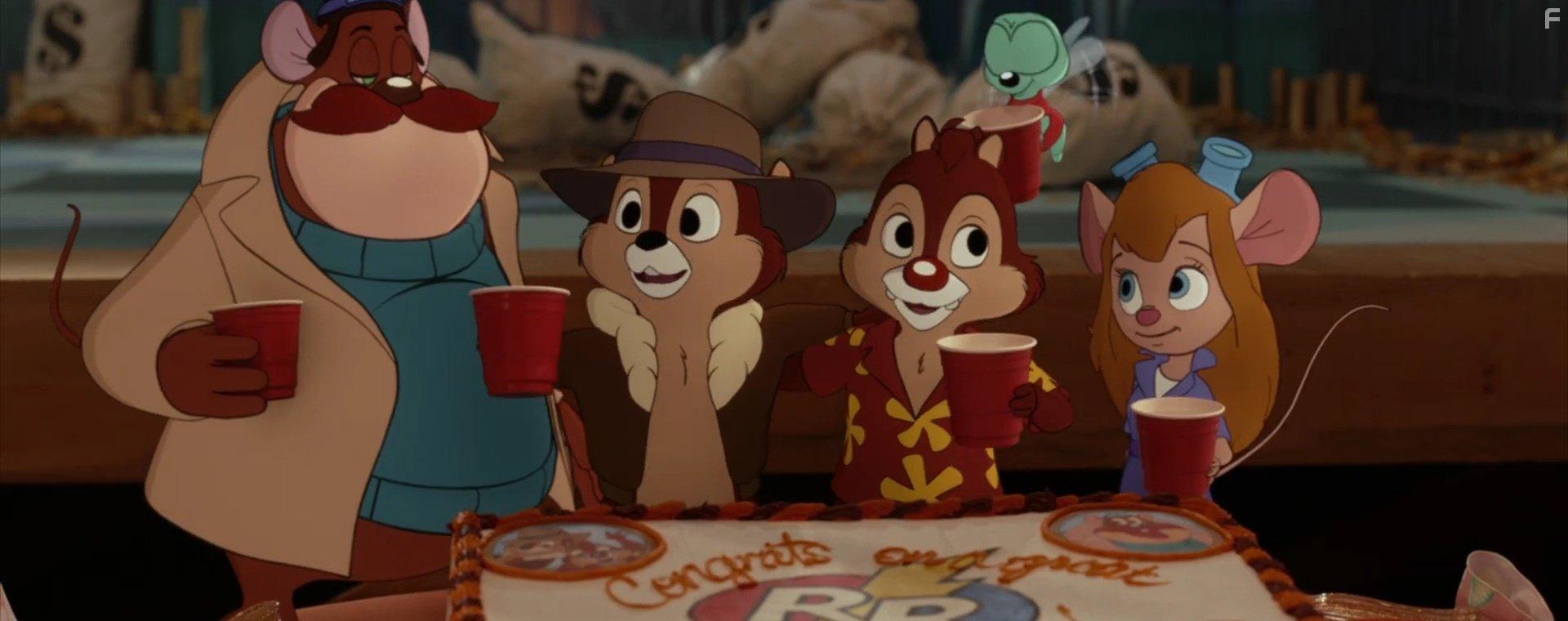 Eric Bana, Dennis Haysbert, Tress MacNeille, Andy Samberg, and John Mulaney in Chip 'n Dale: Rescue Rangers (2022)