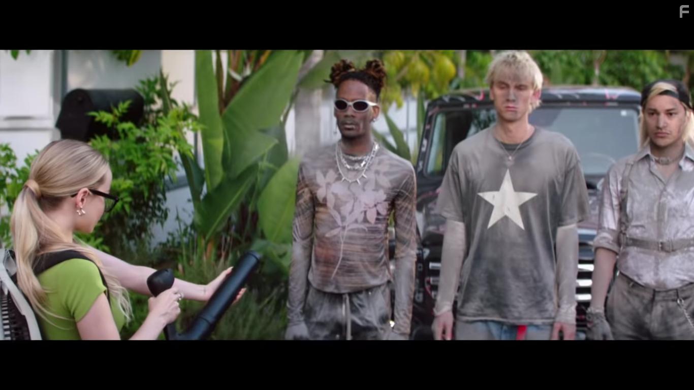 Colson Baker, Gata, Zach Villa, and Dove Cameron in Good Mourning (2022)