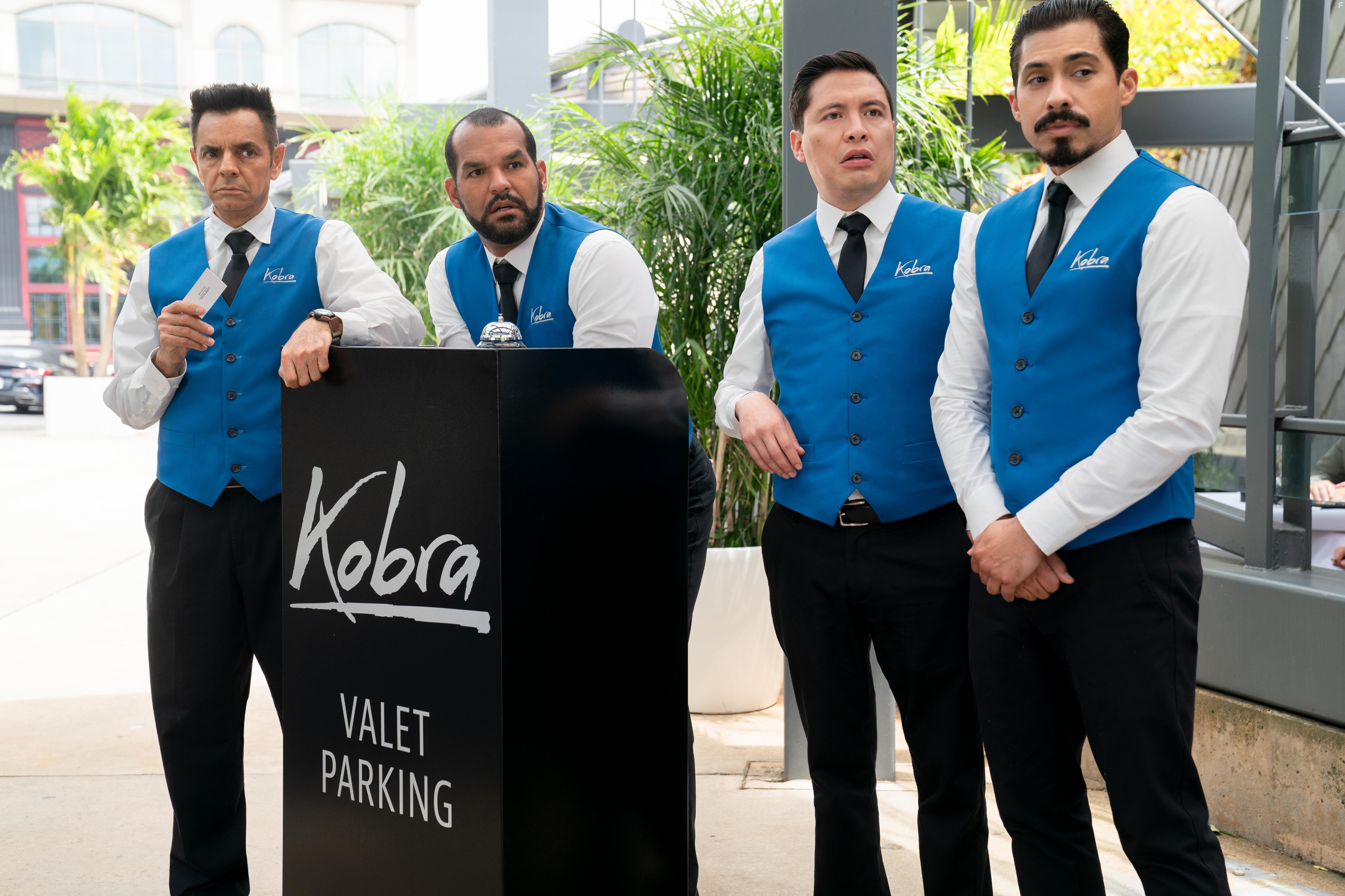 Eugenio Derbez, Armando Hernndez, Amaury Nolasco, and Carlos Santos in The Valet (2022)