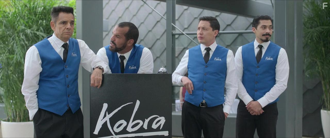 Eugenio Derbez, Armando Hernndez, Amaury Nolasco, and Carlos Santos in The Valet (2022)