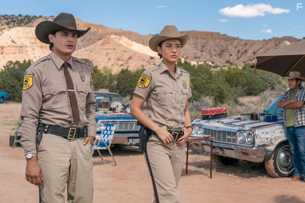 Kiowa Gordon and Jessica Matten in Dark Winds (2022)