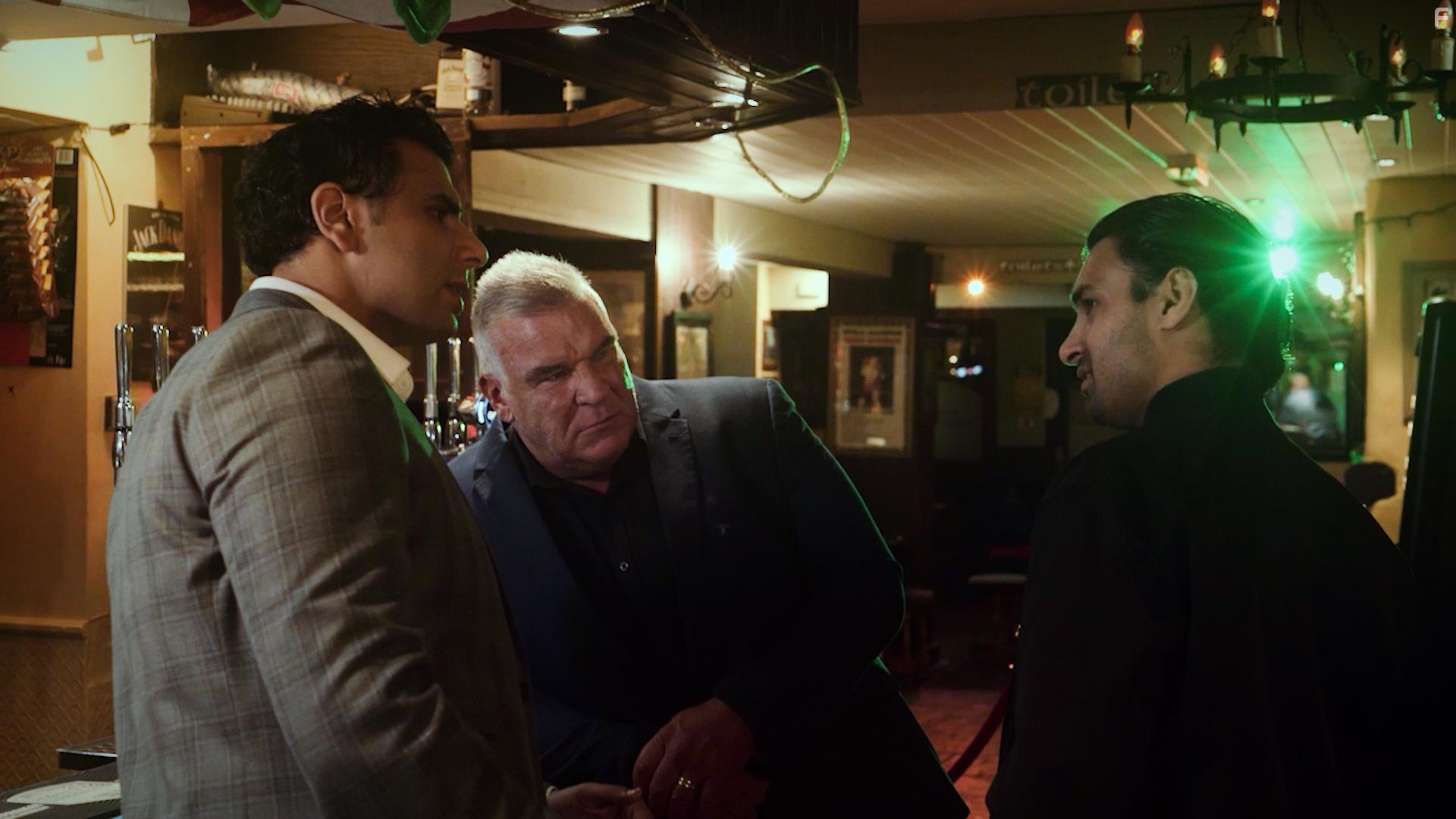 Gurj Gill, Joe Egan, and Nisaro Karim in Bluff (2022)