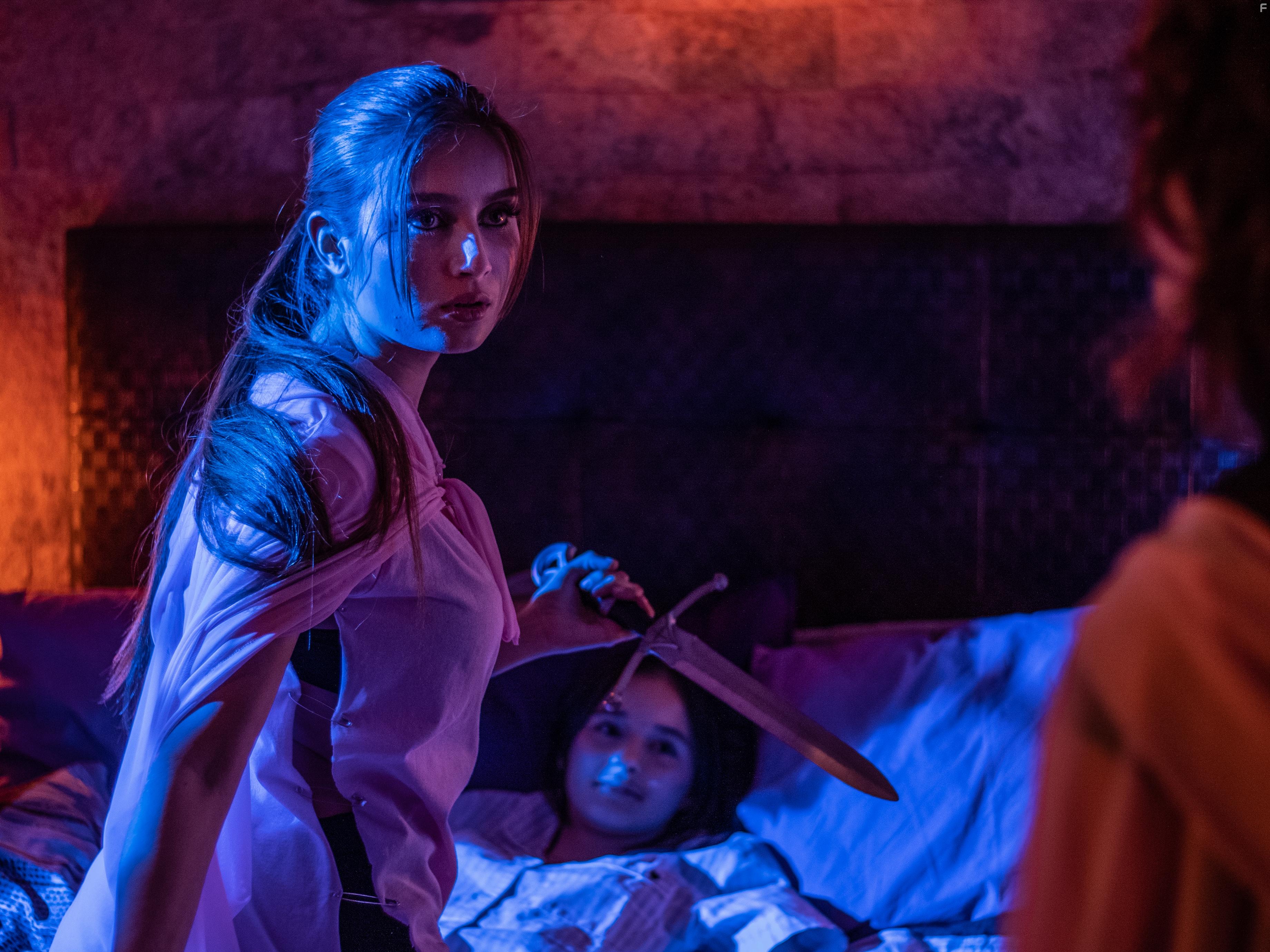 Ana Garber and Vivian Milkova in The Nanny's Night (2021)