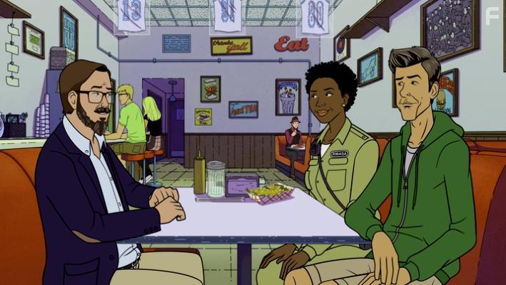 John Hodgman, David Rees, and Obehi Janice in Dicktown (2020)