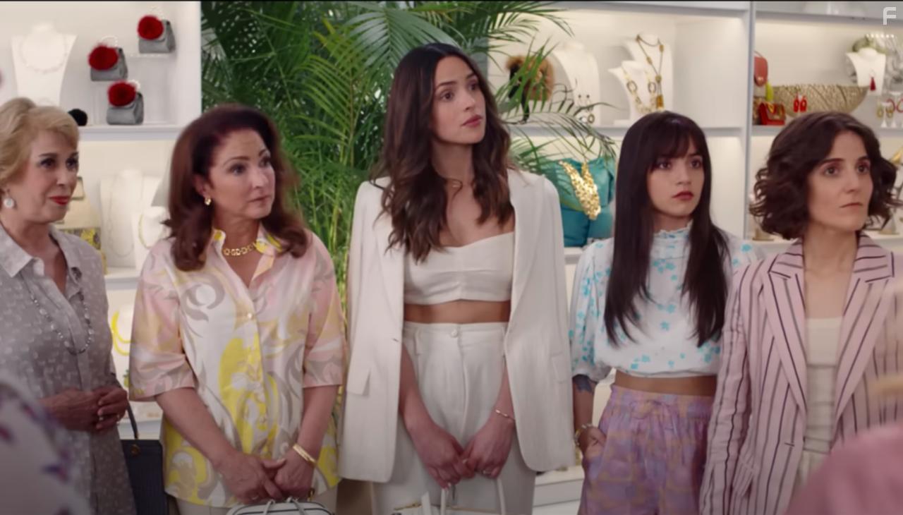 Gloria Estefan, Isabela Merced, and Adria Arjona in Father of the Bride (2022)