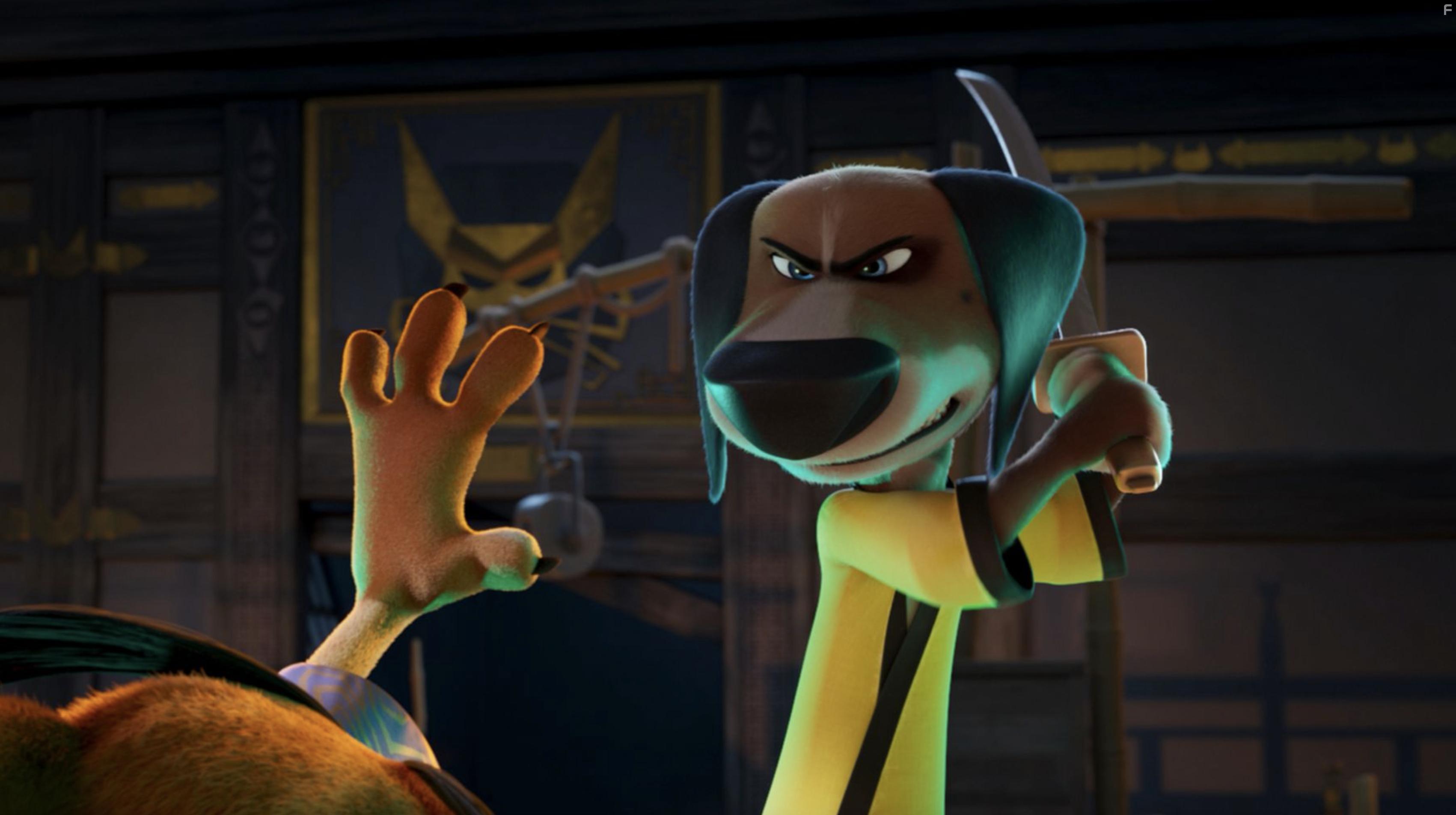 Michael Cera and Ricky Gervais in Paws of Fury: The Legend of Hank (2022)