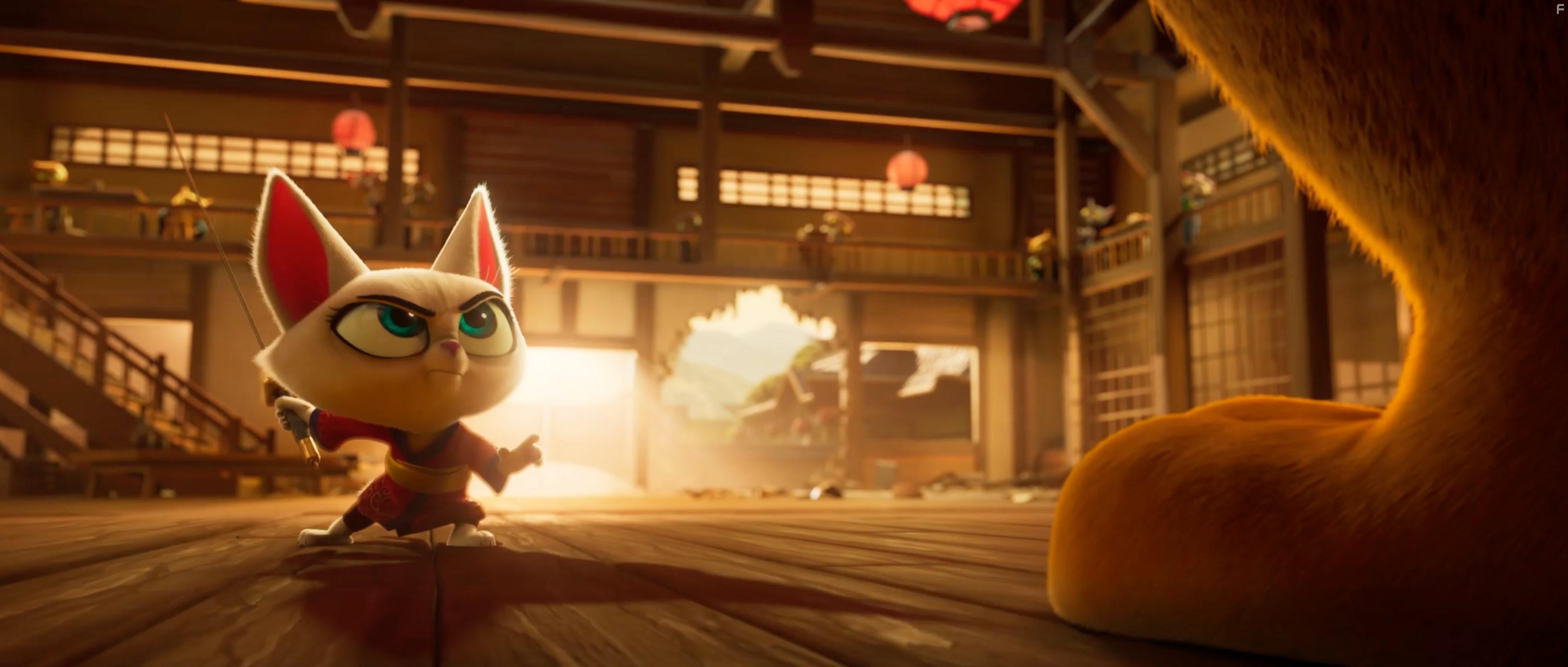 Djimon Hounsou and Kylie Kuioka in Paws of Fury: The Legend of Hank (2022)