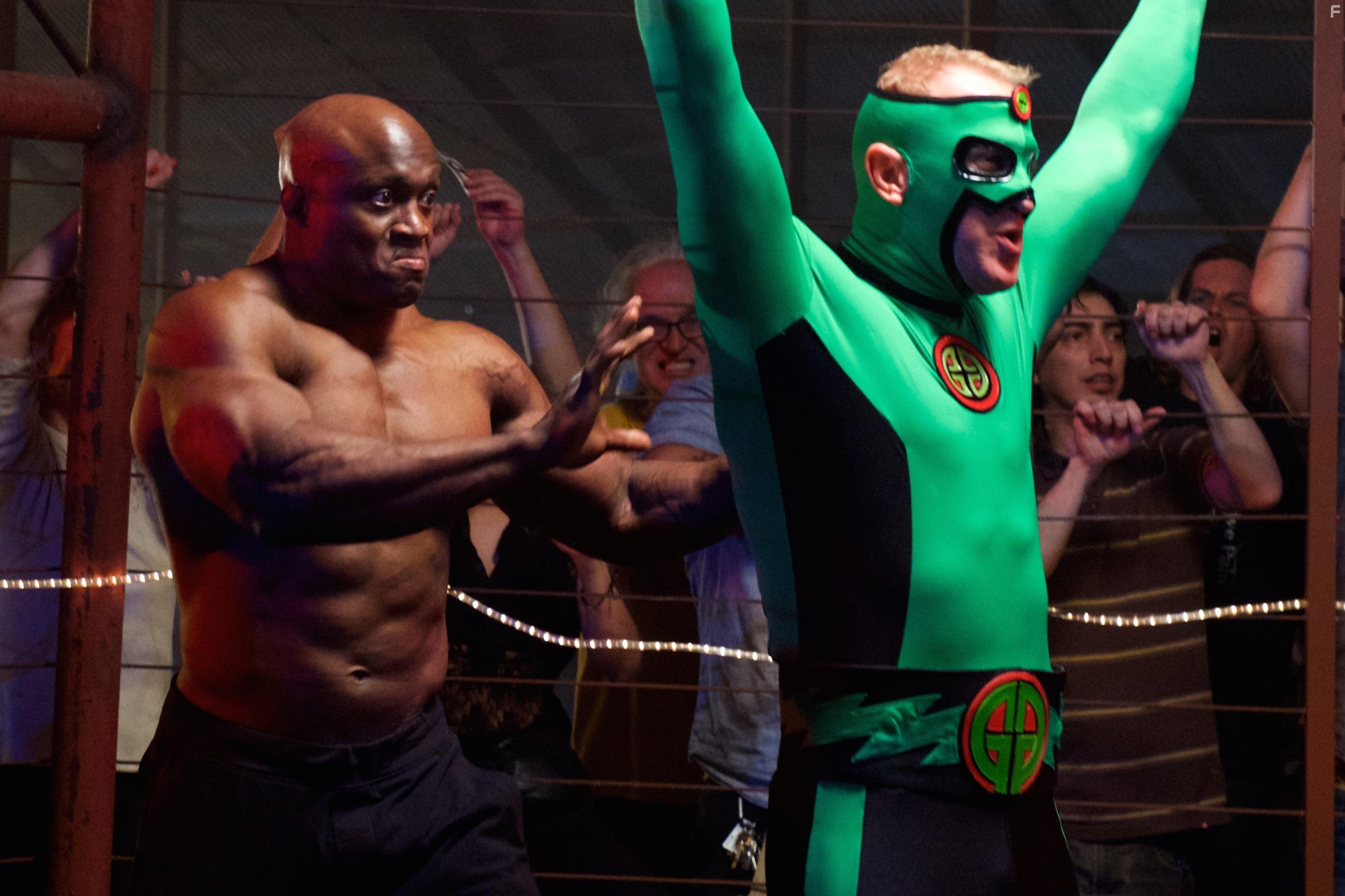 Bobby Lashley and Charlie Clark in Green Ghost and the Masters of the Stone (2021)