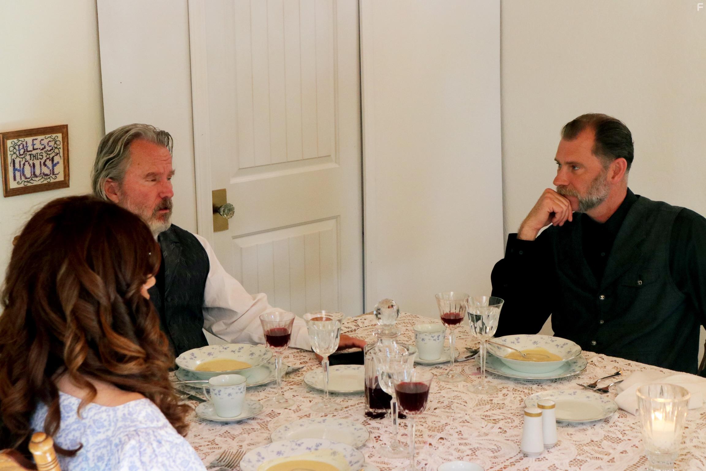 John Savage, Dennis M Shackelford, and Blanca Blanco in Eye for Eye (2022)