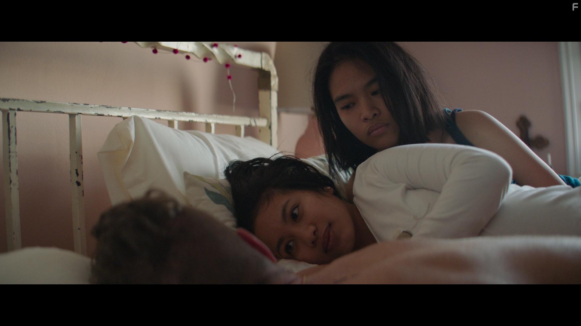 Abigael Loma, Mihalis Siriopoulos, and Hasmine Killip in Holy Emy (2021)