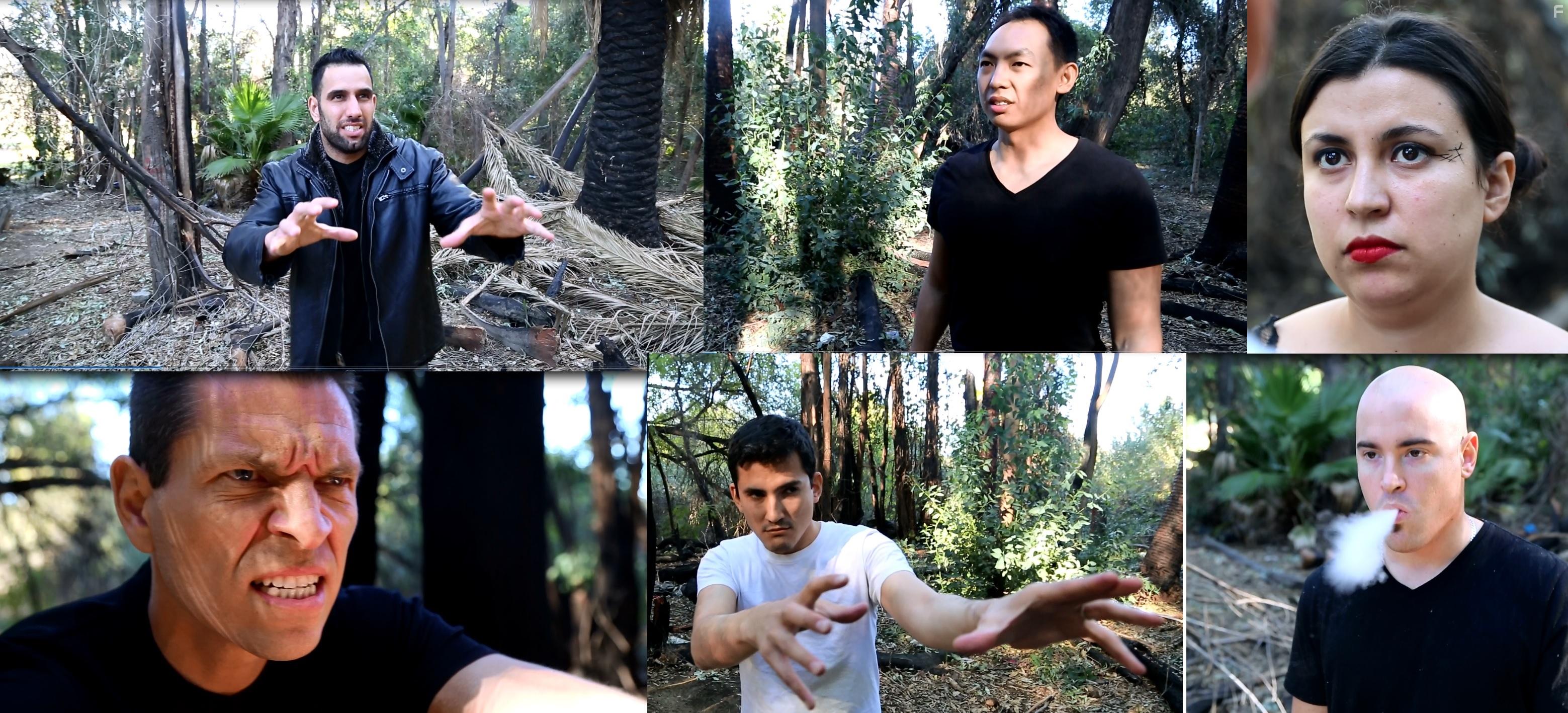 Lizelle Gutierrez, Ben Ho, John Moamar, Colin Christopher Shull, and Stan Divranos in Lost in Terra Dimension (2022)