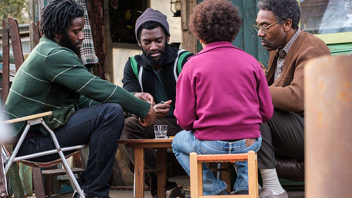 Lenny Henry, Cole Martin, Malachi Kirby, and Leemore Marrett Jr. in My Name Is Leon (2022)