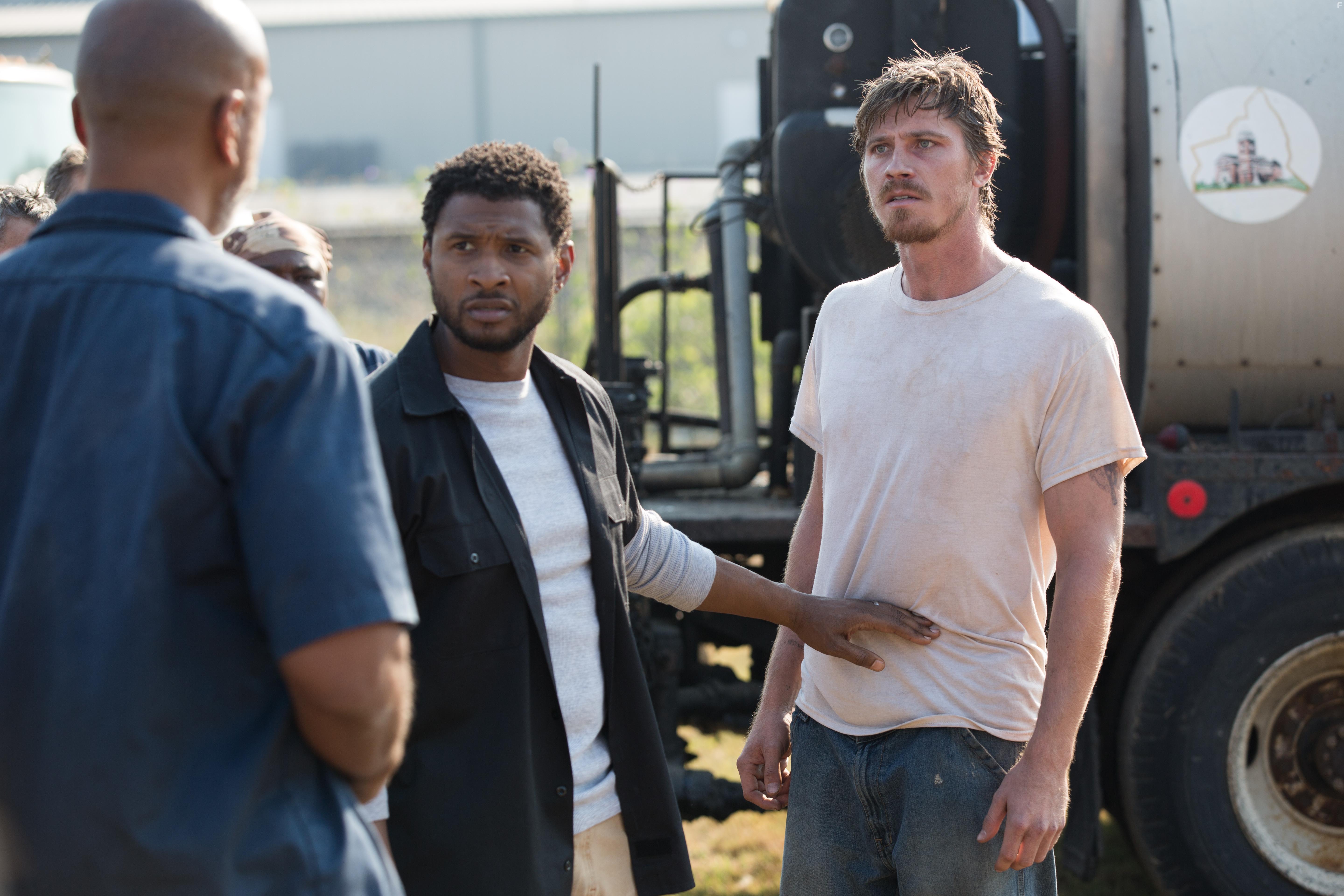 Usher and Garrett Hedlund in Burden (2018)