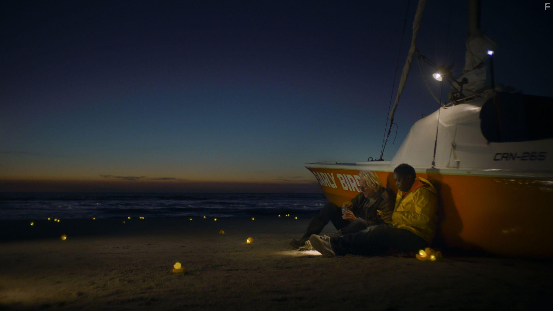 Freek de Jonge and Quiah Shilue in De Vogelwachter (2020)