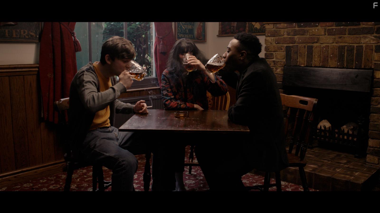 Leon Dean, Ashley Hodgson, and Alice Handoll in The Modern Way (2022)