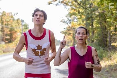 Dakota Ray Hebert and Asivak Koostachin in Run Woman Run (2021)