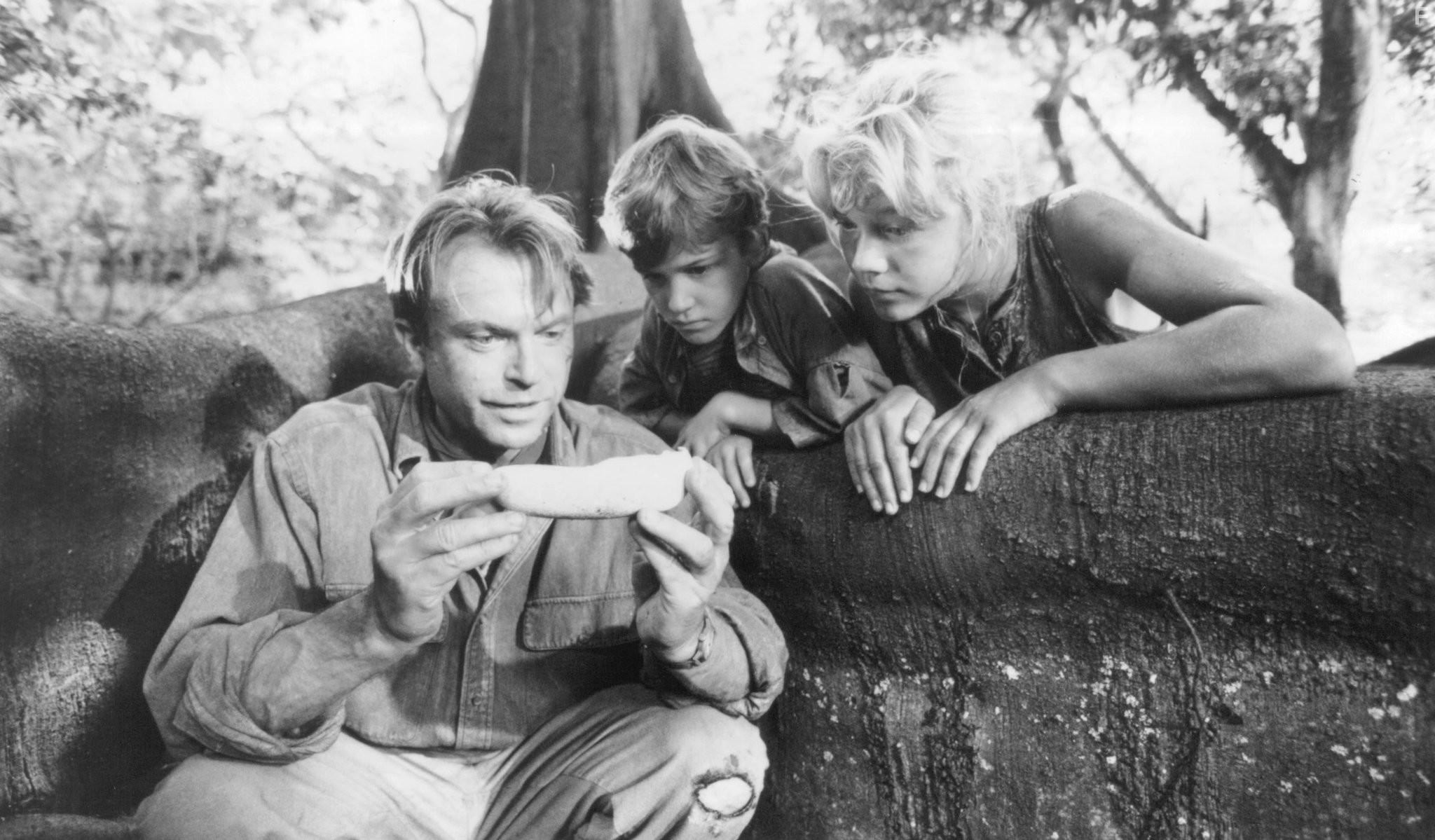Sam Neill, Ariana Richards, and Joseph Mazzello in Парк юрского периода (1993)