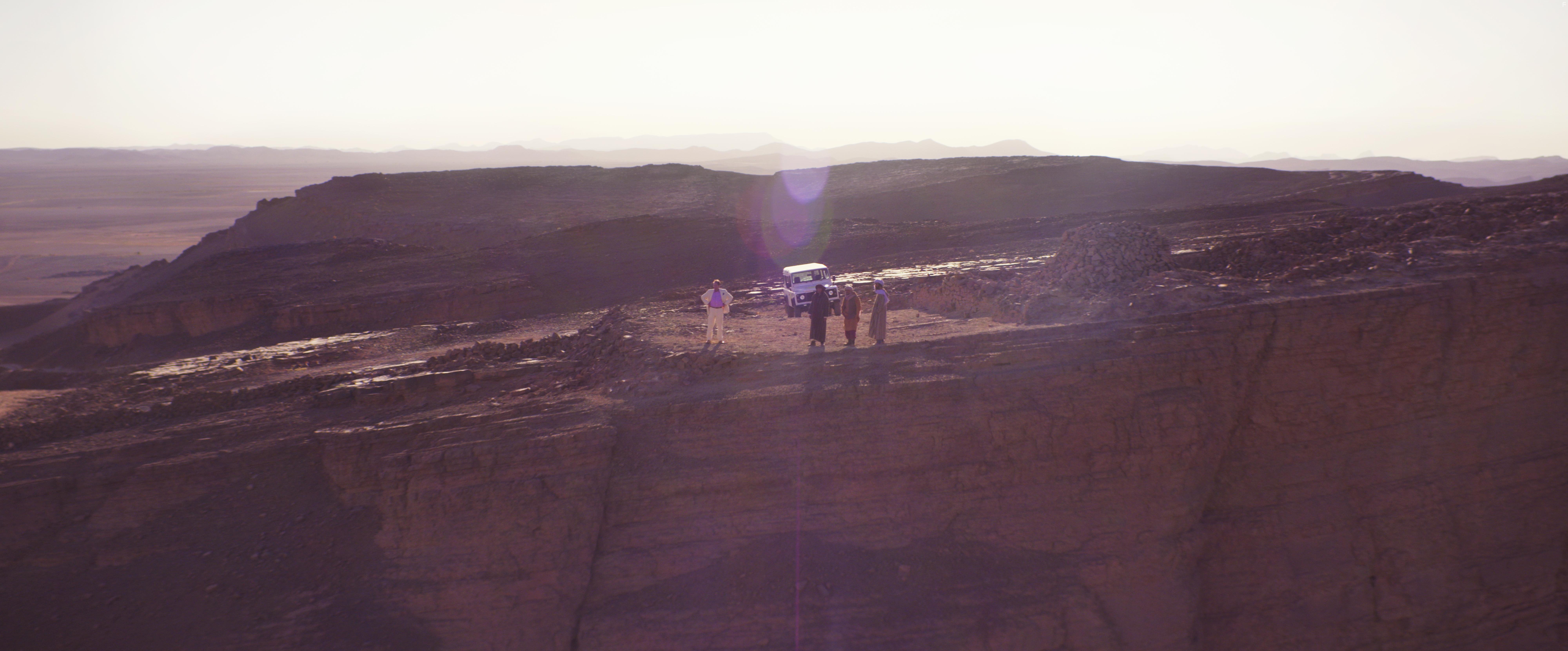 Ismael Kanater, Sad Taghmaoui, and Abdellah Chakiri in The Forgiven (2021)