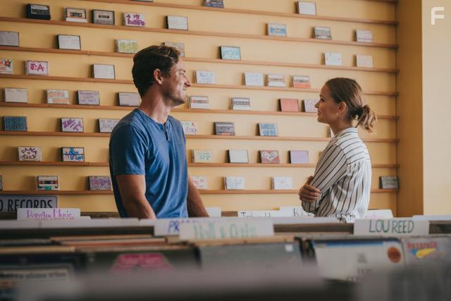 Lewis Pullman and Clara Rugaard in Press Play (2022)