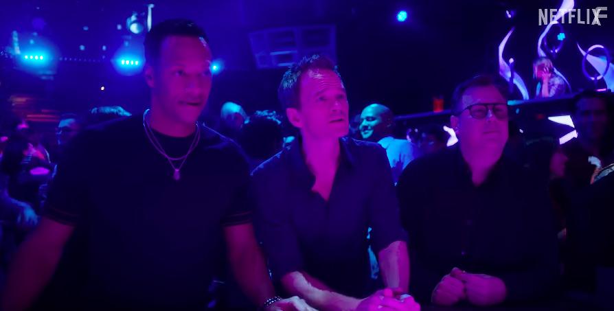 Neil Patrick Harris, Emerson Brooks, and Brooks Ashmanskas in Uncoupled (2022)