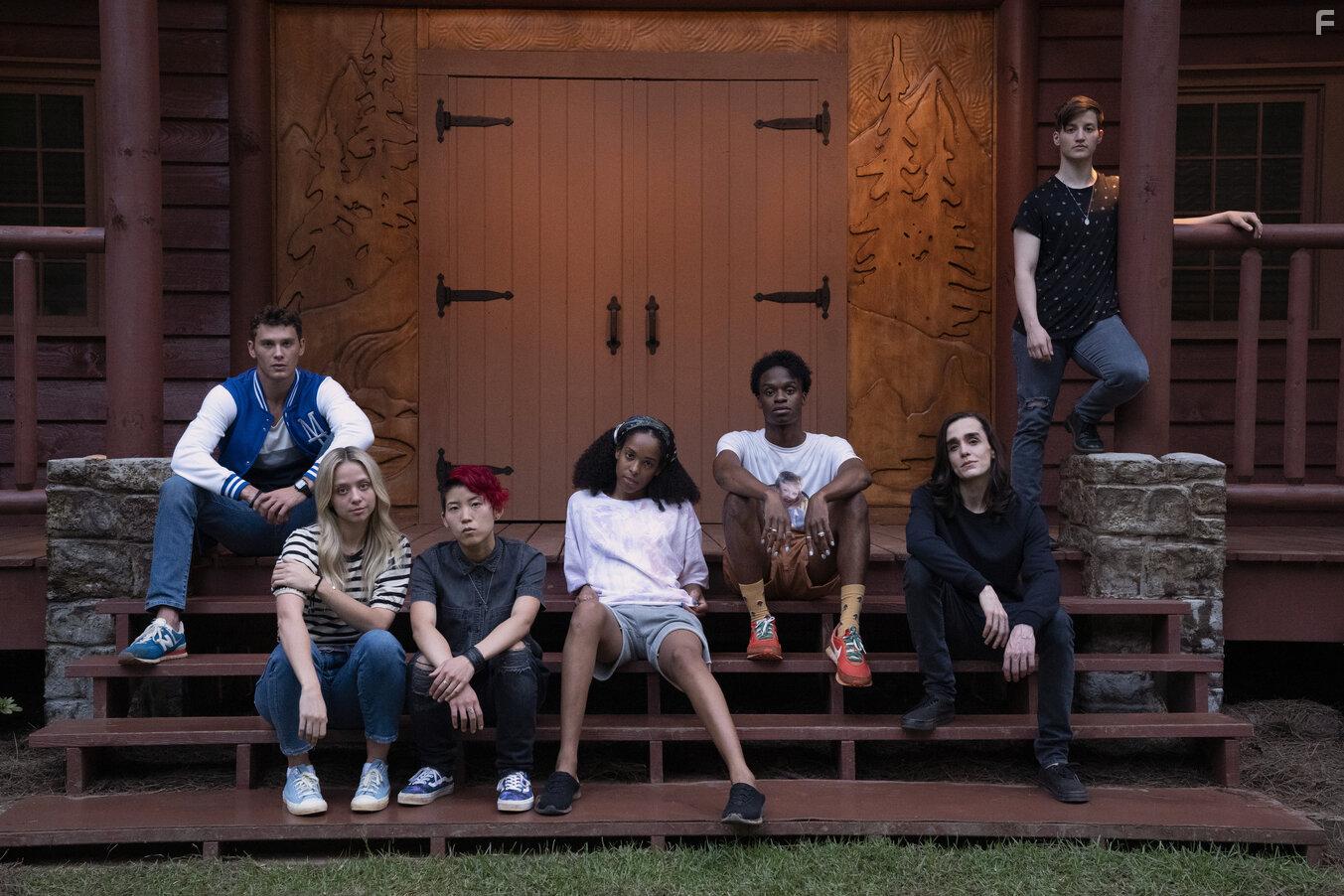 Cooper Koch, Monique Kim, Austin Crute, Anna Lore, Quei Tann, Theo Germaine, and Darwin del Fabro in They/Them (2022)