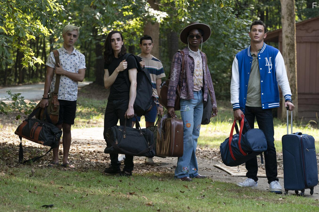 Cooper Koch, Austin Crute, and Darwin del Fabro in They/Them (2022)