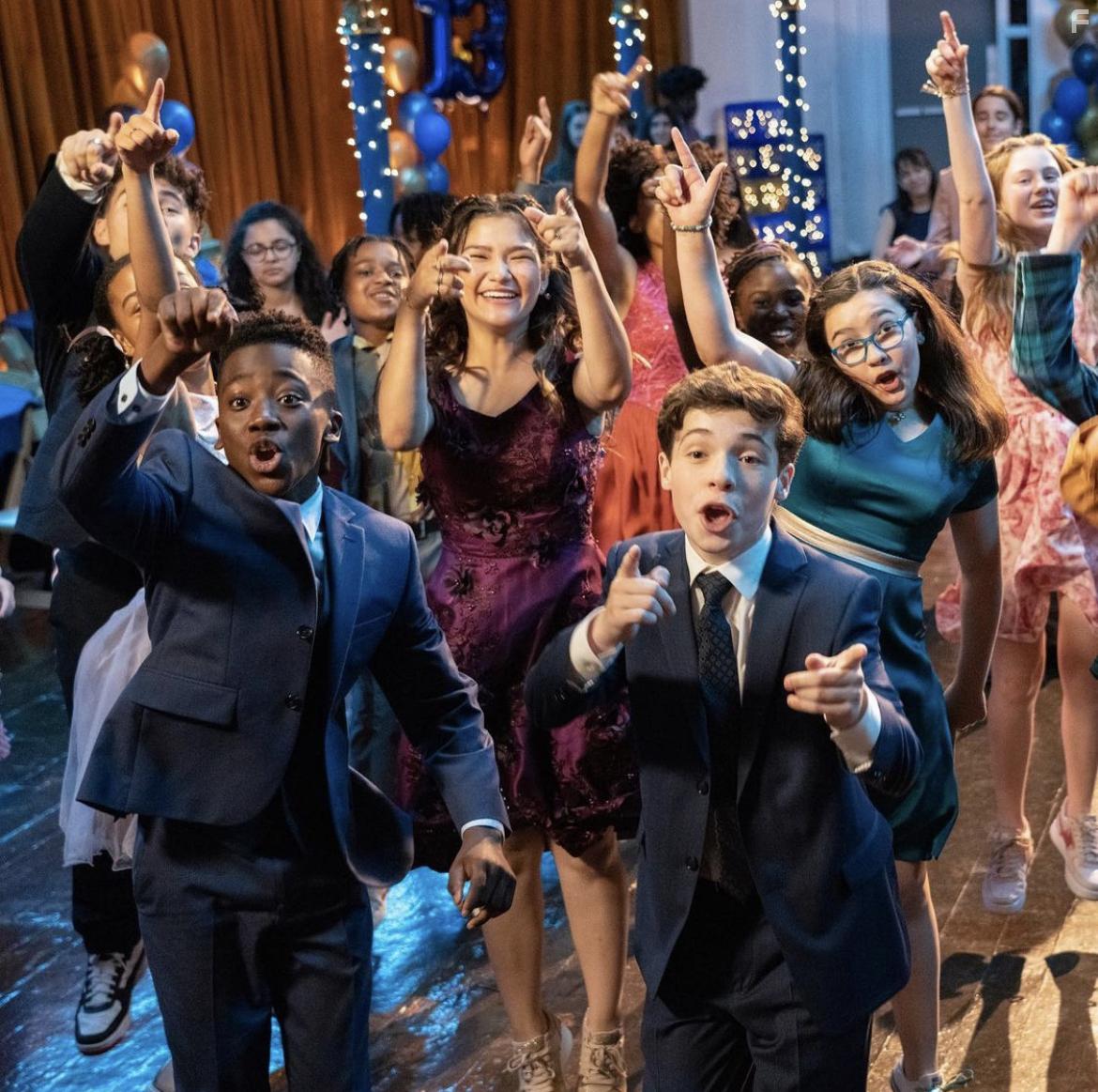 Ramon Reed, Frankie McNellis, Gabriella Uhl, and Eli Golden in 13: The Musical (2022)