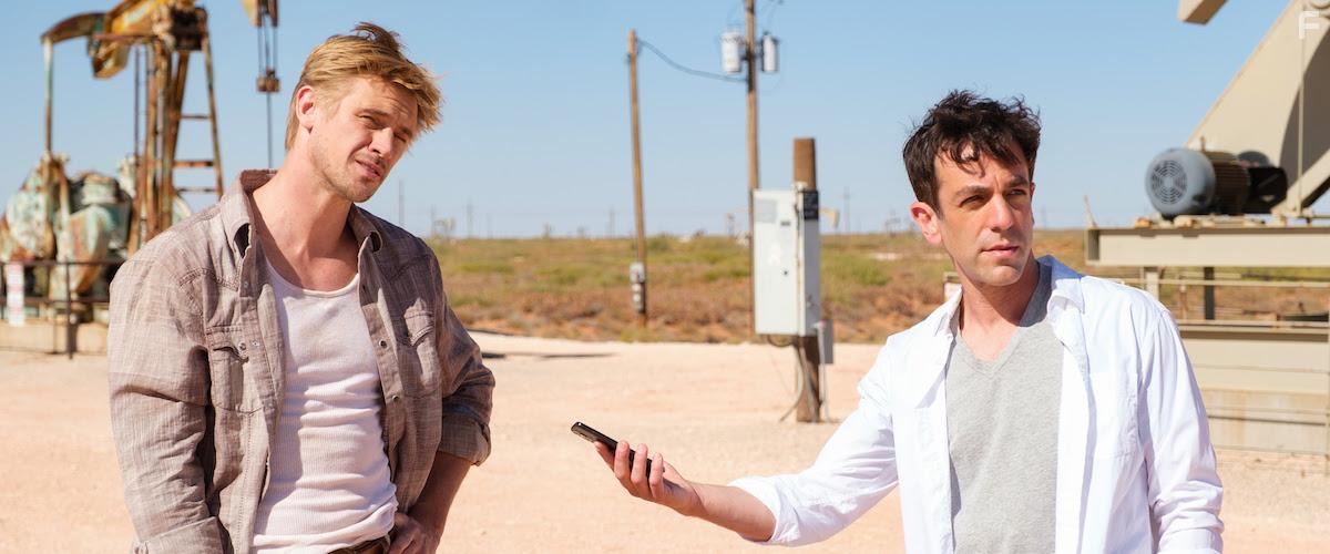 B.J. Novak and Boyd Holbrook in Vengeance (2022)