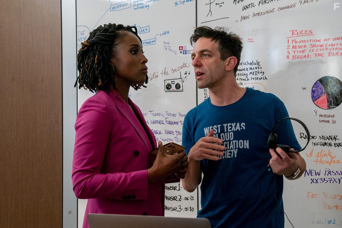 B.J. Novak and Issa Rae in Vengeance (2022)